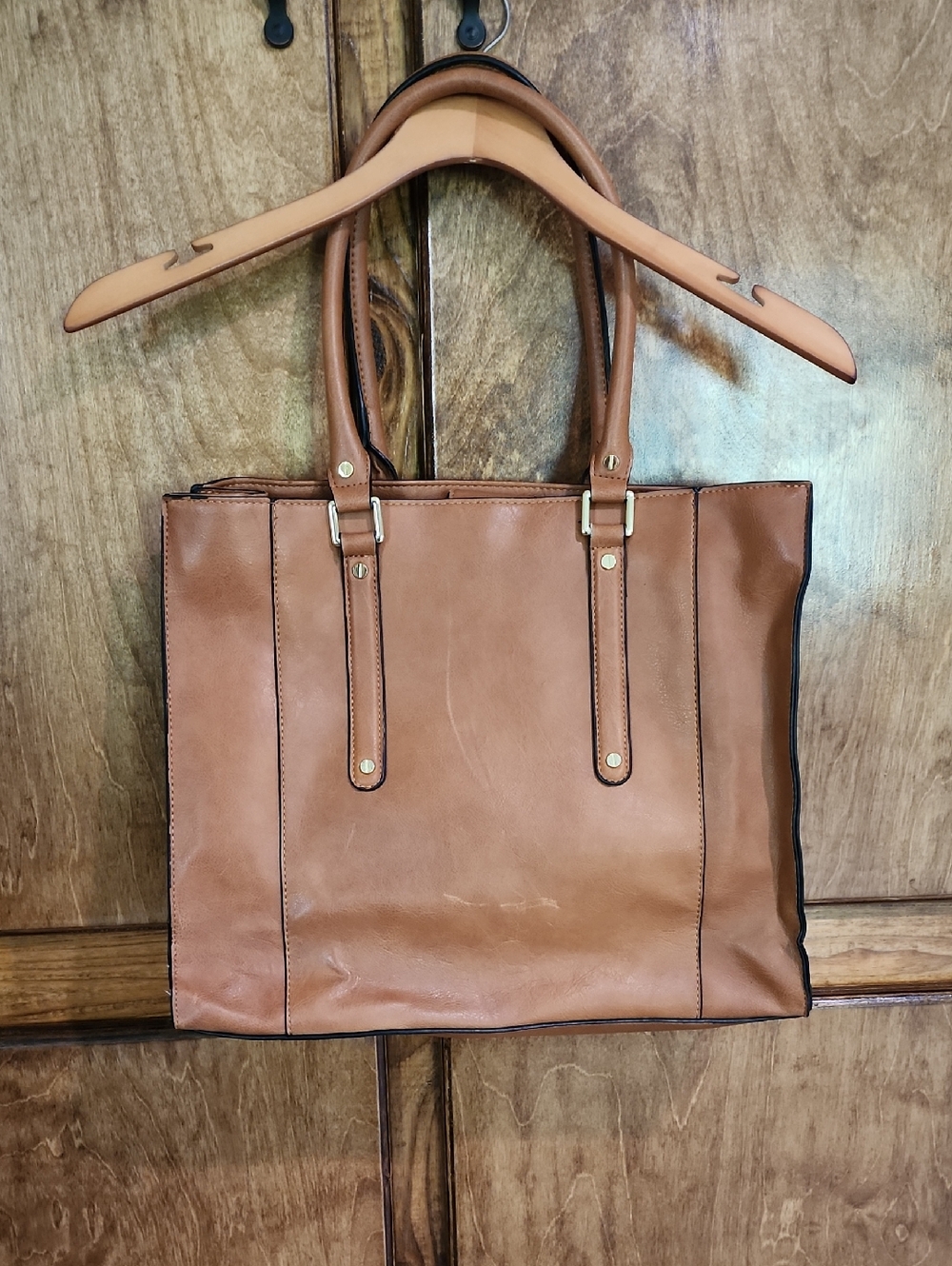 Classic Tan Tote Bag - Everyday Work Handbag